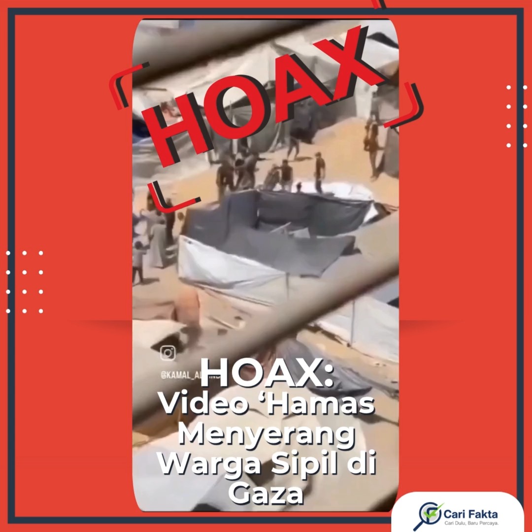 MISKONTEKS BERBAHAYA! ¶¶Waspada! Beredar video yang diberi narasi seolah-olah "Hamas sedang menyerang warga sipil di Gaza". Klaim ini KELIRU dan merupakan HOAX MISKONTEKS.¶¶FAKTA SEBENARNYA: Video itu BUKAN rekaman serangan. Itu adalah rekaman perselisihan sipil antar pengungsi di kawasan Mawasi, Khan Younis. Konteks aslinya adalah keributan antar warga soal perebutan lokasi untuk mendirikan tenda pengungsian.¶¶Ini adalah modus HOAX MISKONTEKS yang sangat umum digunakan dalam situasi konflik:¶¶Ambil video kejadian nyata (ribut soal tenda).¶¶Hapus konteks aslinya.¶¶Beri narasi baru yang palsu (Hamas serang warga).¶¶Tujuannya jelas: membangun narasi yang salah dan memanipulasi opini publik dengan memanfaatkan video kejadian sipil.¶¶Di tengah derasnya arus informasi konflik, sangat penting untuk tidak langsung percaya dan menyebarkan video tanpa verifikasi. Selalu cek sumber tepercaya.¶¶Follow @carifaktaid untuk cek fakta yang kredibel dan mendalam.¶¶#Miskonteks #HoaxAlert #CekFakta #CariFakta #Gaza #StopHoax #Disinformasi #LiterasiDigital #FactCheck #AntiHoax #Mawasi