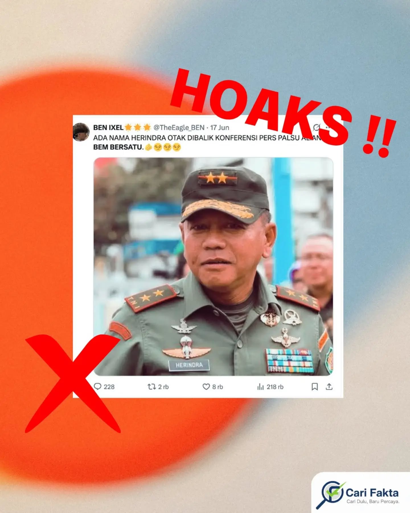 HOAKS: Kepala BIN Diseret dalam Kontroversi Konferensi Pers BEM Bersatu