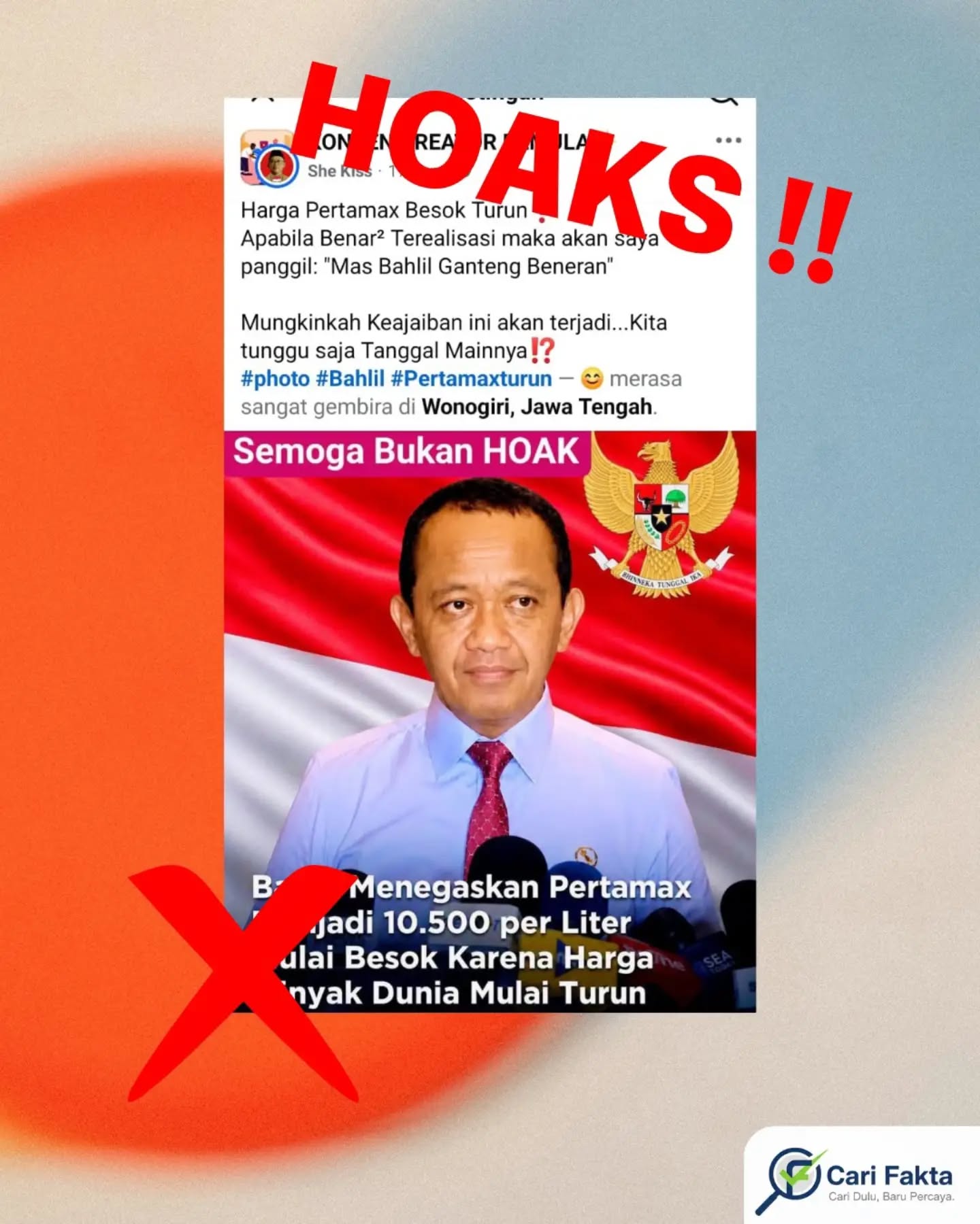 Klaim Pertamax Turun Jadi Rp10.500/Liter Mulai Besok Tidak Benar