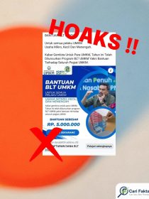 Tautan Pendaftaran BLT UMKM Sebesar Rp5 Juta di Facebook Tidak Benar