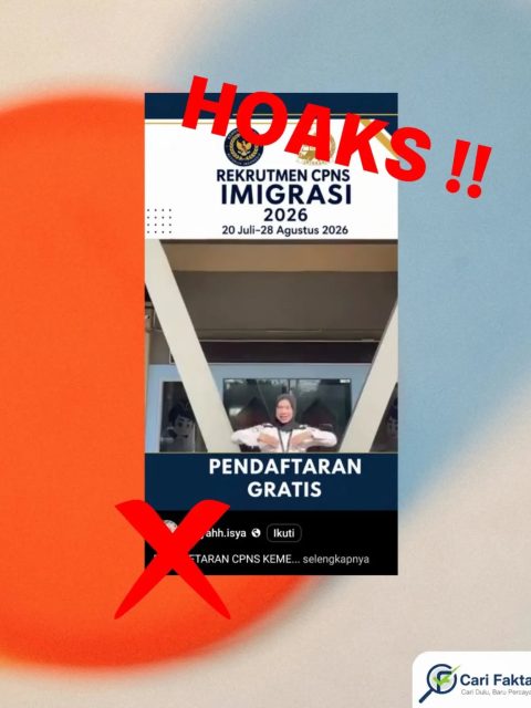 HOAKS: Rekrutmen CPNS Imigrasi 2026 Dibuka 20 Juli Sampai 28 Agustus 2026