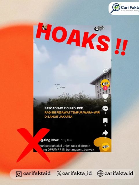 Pesawat Tempur Wara-Wiri di Langit Jakarta Tidak untuk Mengamankan Negara Pasca Demo di DPR