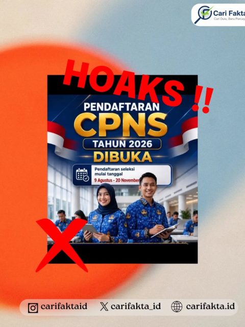 HOAKS: Beredar Informasi Pendaftaran CPNS 2026 Dibuka 9 Agustus–20 September