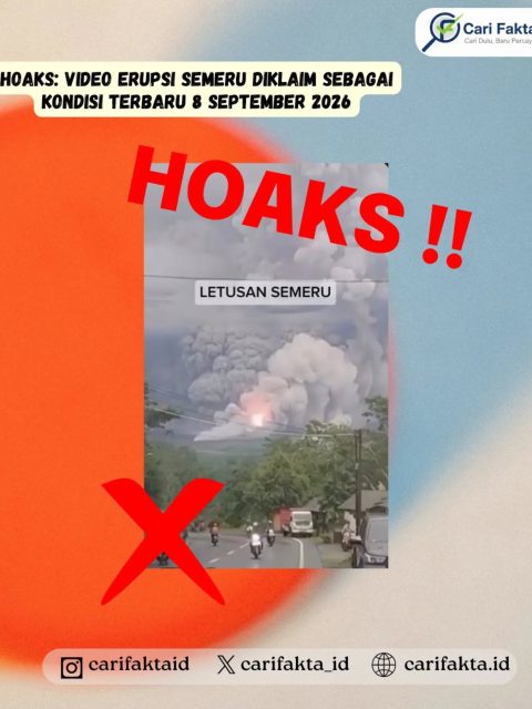 HOAKS: Visual Erupsi Gunung Semeru yang Beredar Terindikasi Dibuat dengan AI