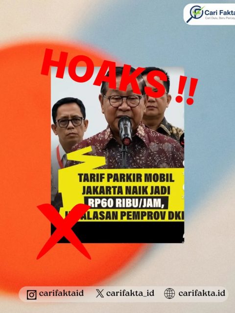 HOAKS: Tarif Parkir di Jakarta Ditetapkan Rp60 Ribu per Jam