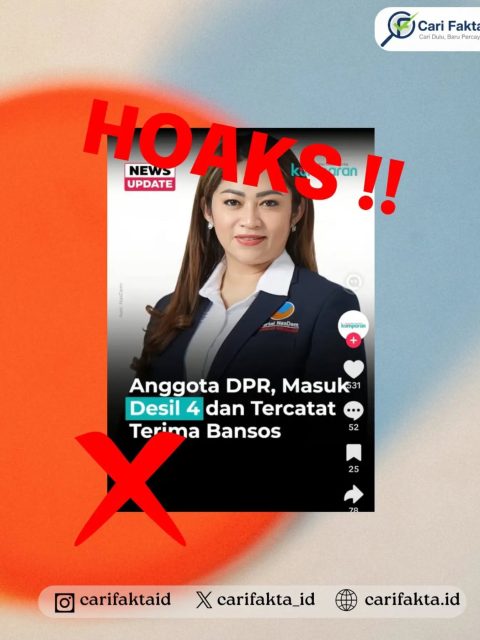 HOAKS: Anggota DPR RI Eva Stevany Rataba Disebut Terdaftar sebagai Penerima Bansos