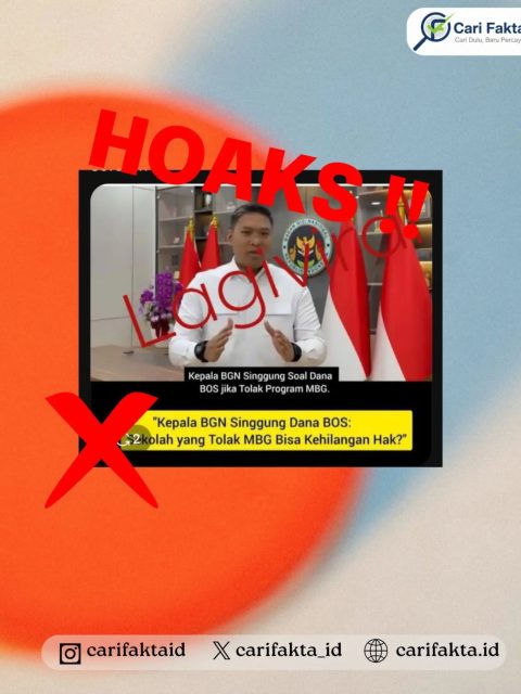 HOAKS: Sekolah yang Menolak MBG Disebut Akan Kehilangan Dana BOS
