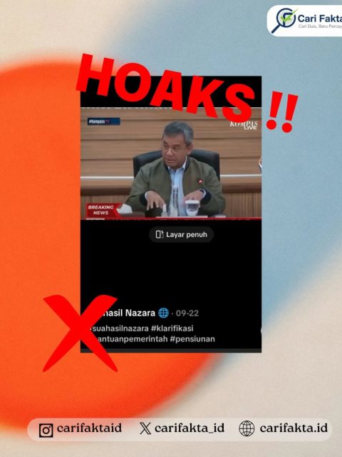 HOAKS: Menkeu Suahasil Nazara Umumkan Program Bantuan Pensiunan